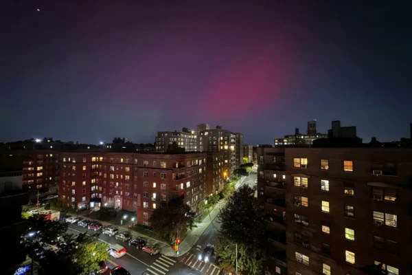 Solar storm aurora phenomenon