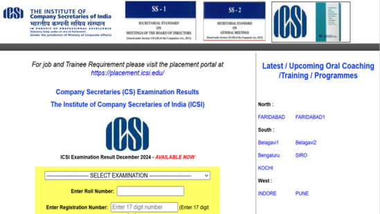 ICSI CS Result 2025